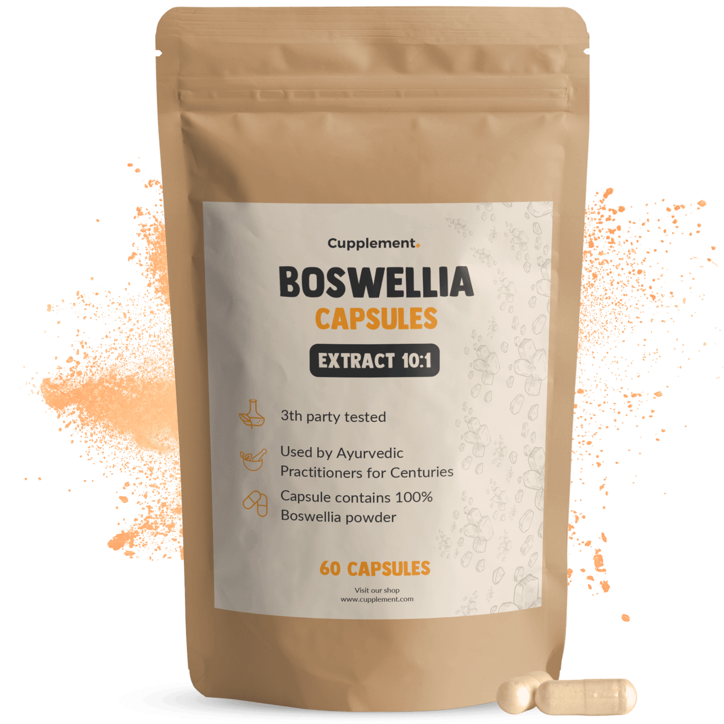 Boswellia extract capsules goyu supplement superfood
