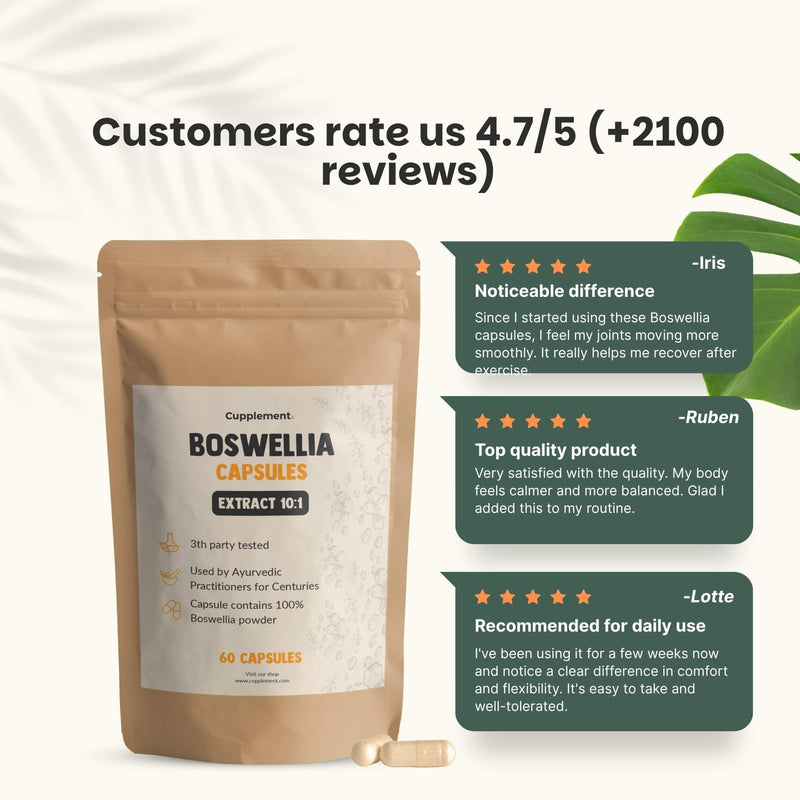 Boswellia extract capsules goyu supplement superfood