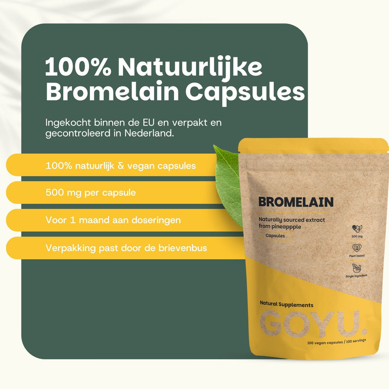 Bromelain capsules goyu supplement superfood