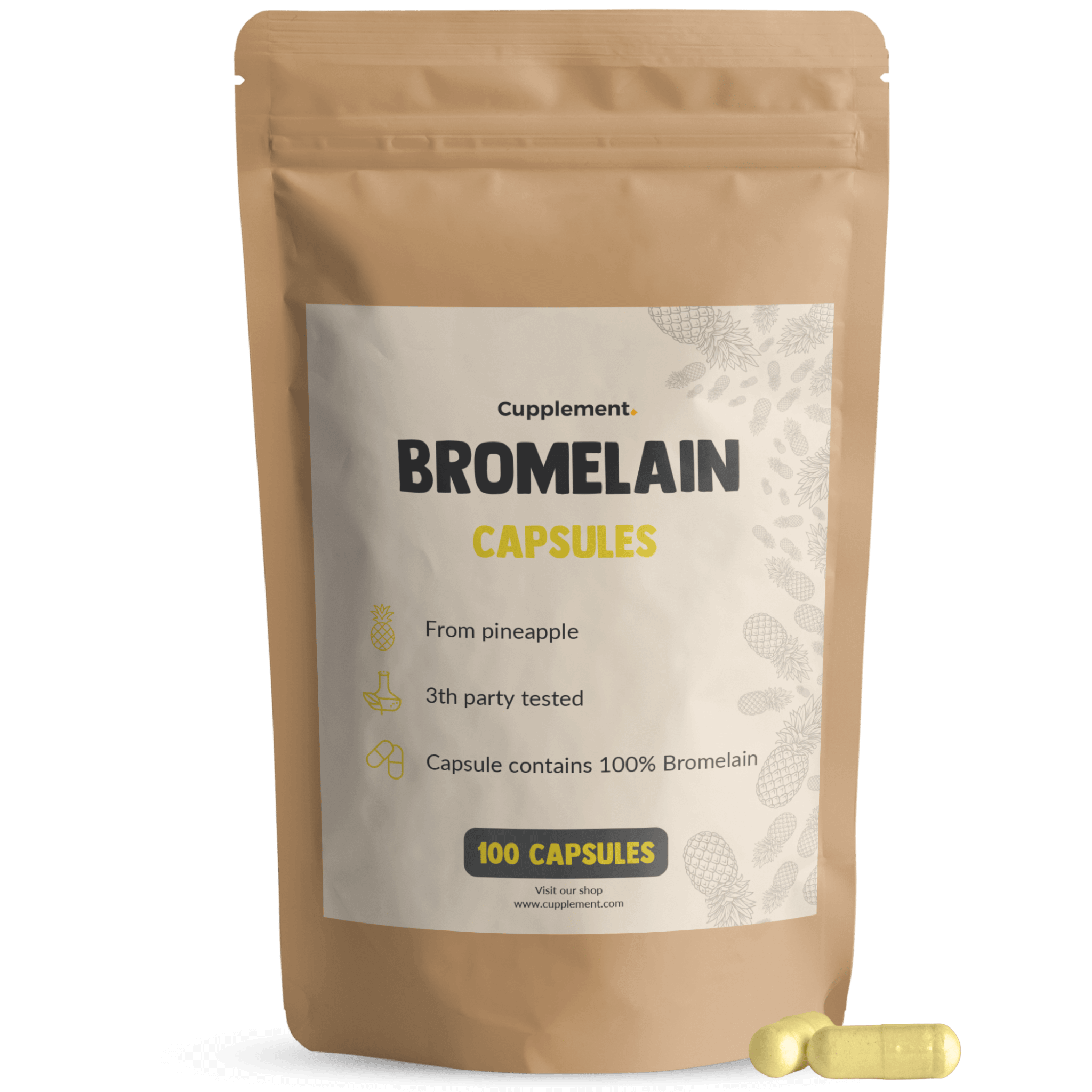 Bromelain Capsules Cupplement Superfood Supplement