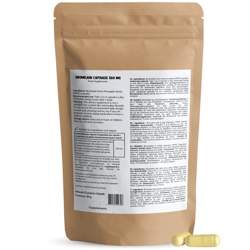 Bromelain capsules goyu supplement superfood