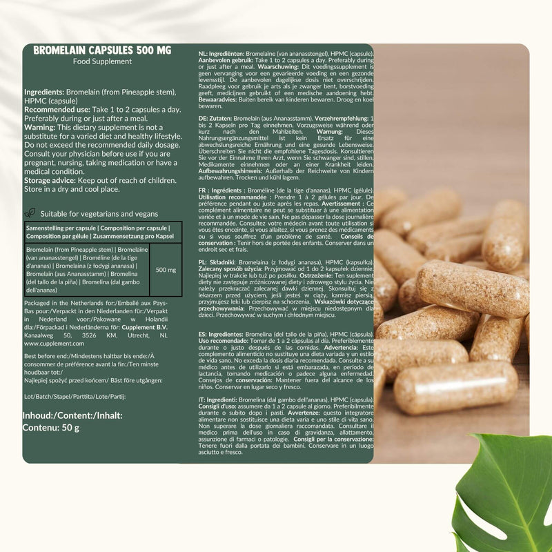 Bromelain capsules goyu supplement superfood