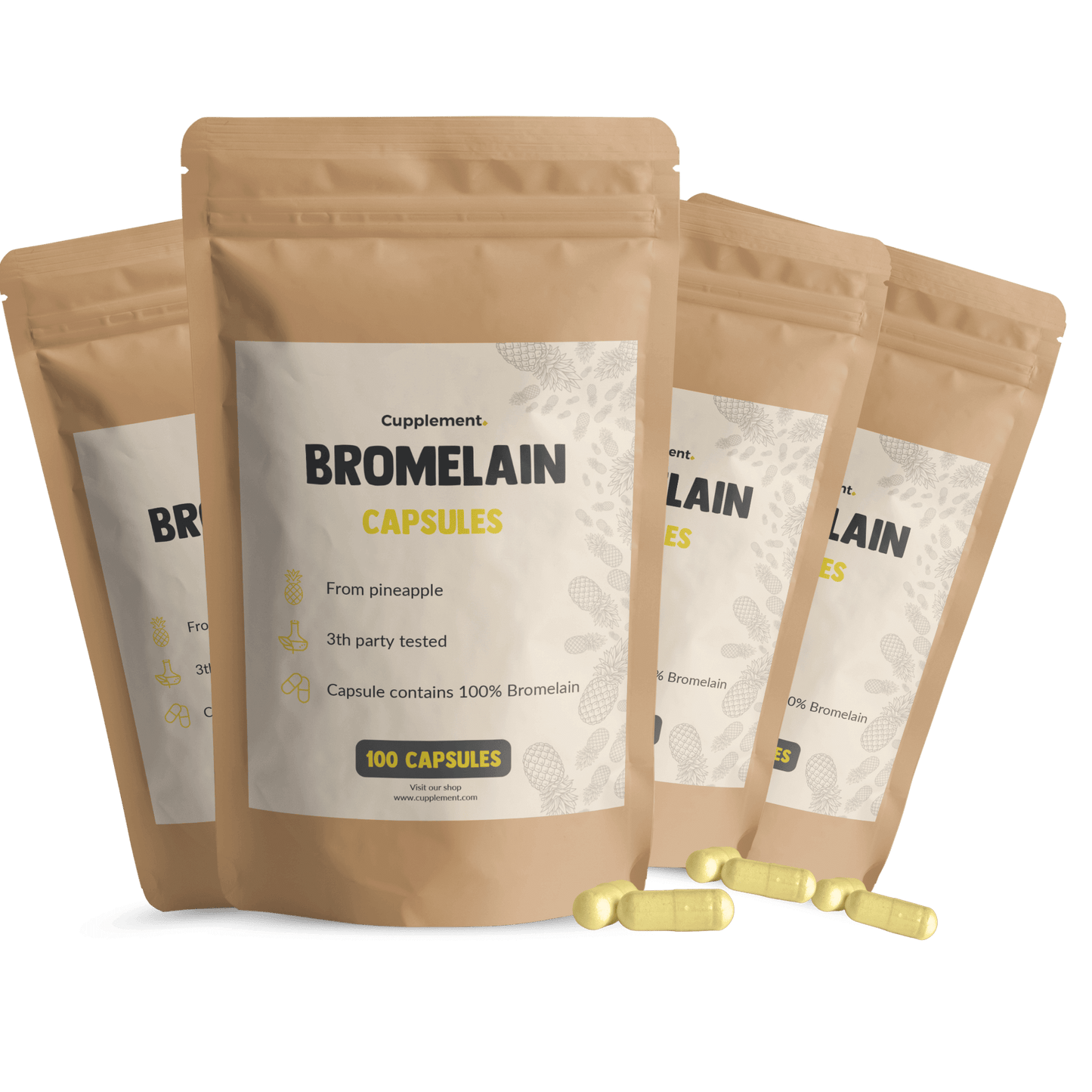 Bromelain capsules goyu supplement superfood