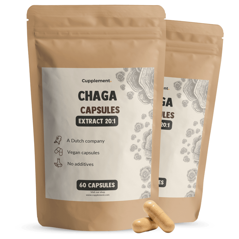 Chaga extract capsules goyu supplement superfood