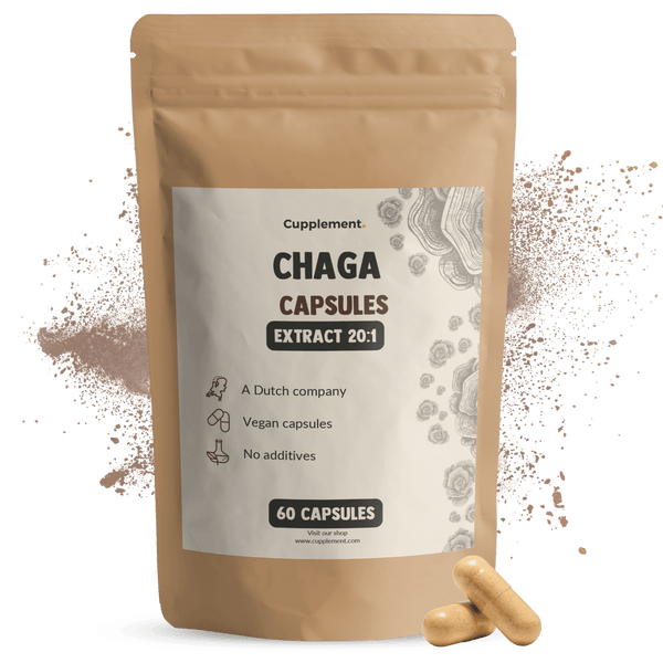 Chaga extract capsules goyu supplement superfood