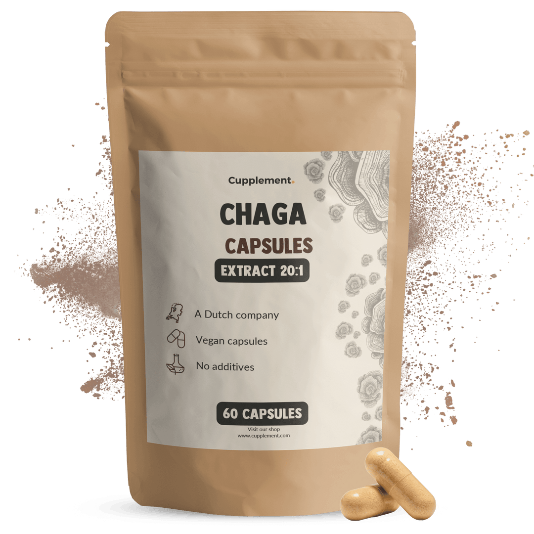 Chaga extract capsules goyu supplement superfood