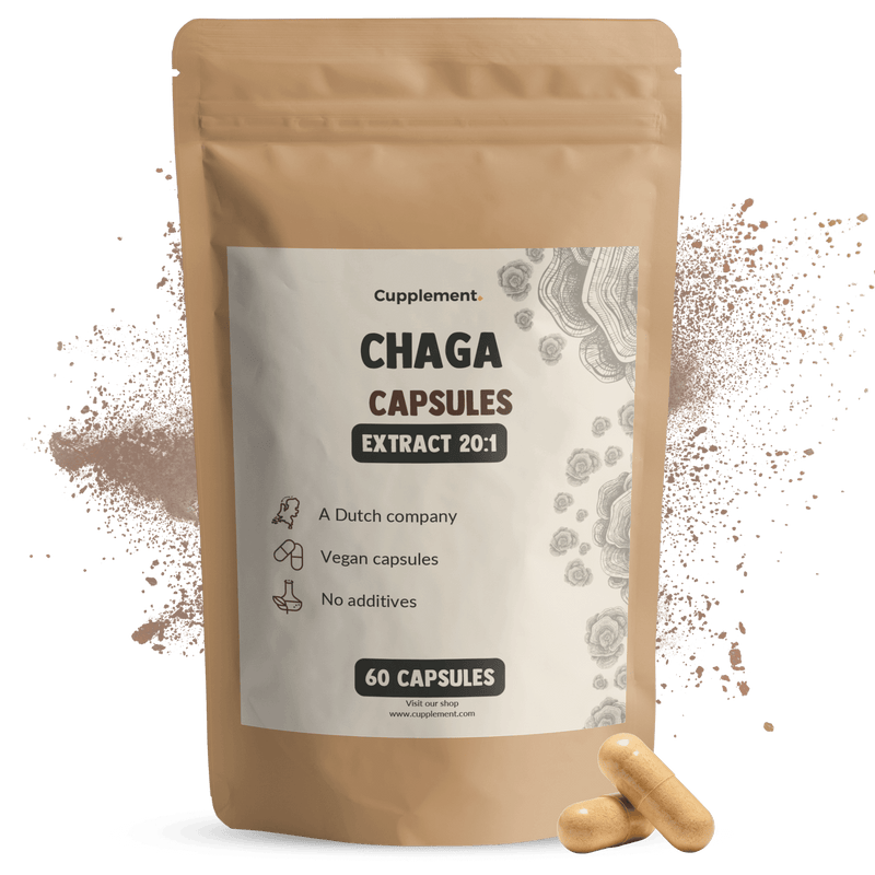 Chaga extract capsules goyu supplement superfood