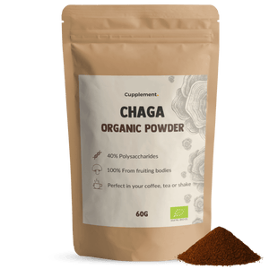 Chaga Mushroom Powder Cupplement Superfood Organic