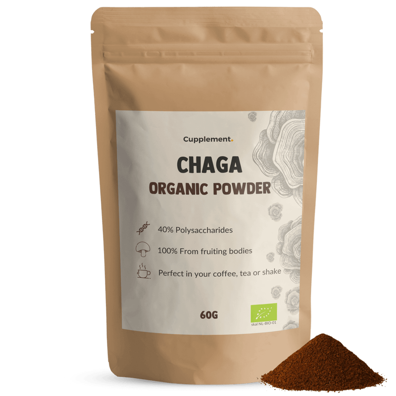 Chaga Mushroom Powder Cupplement Superfood Organic