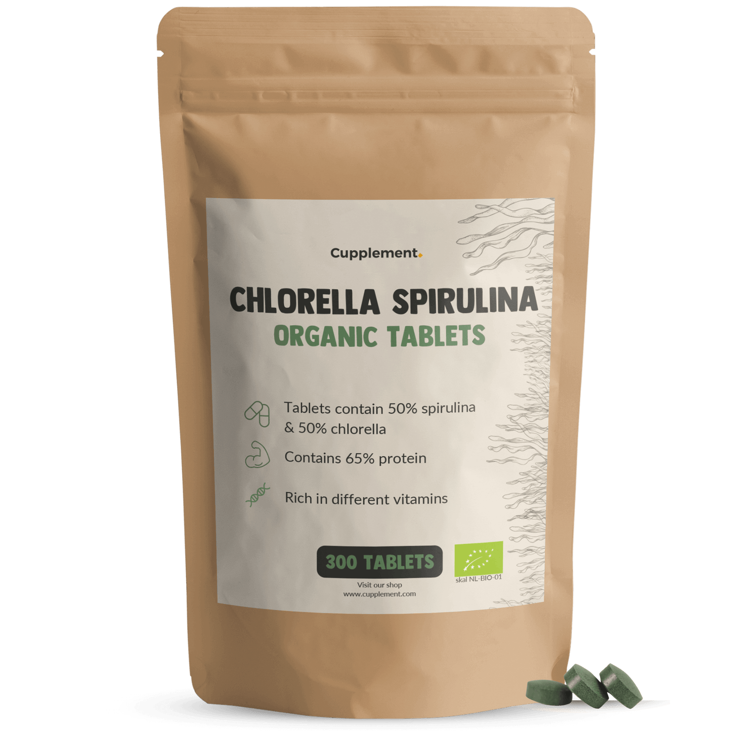 Chlorella Spirulina Tabletten Organic Cupplement Superfoods Supplement