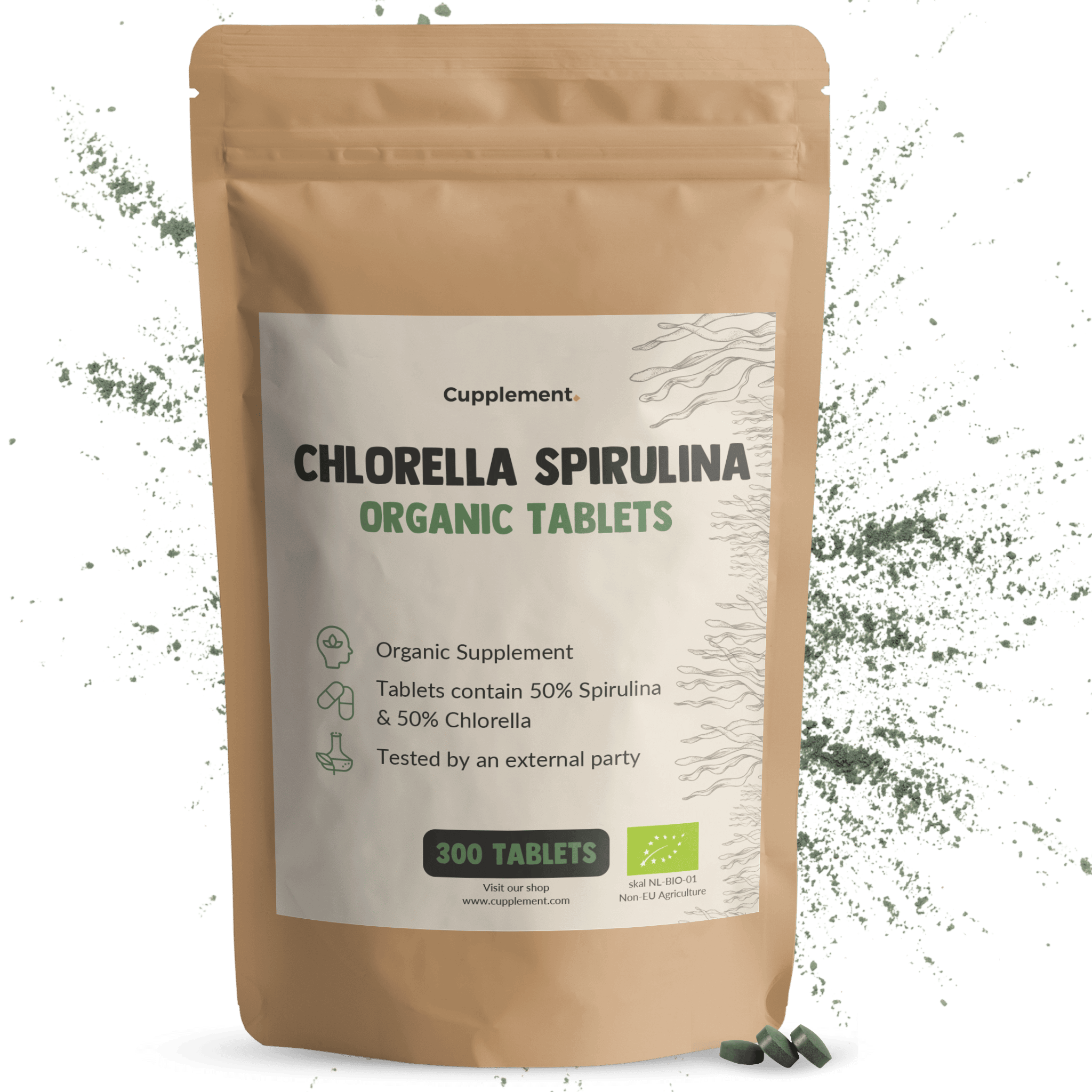 Spirulina Chlorella Tabletten 500 mg Biologisch