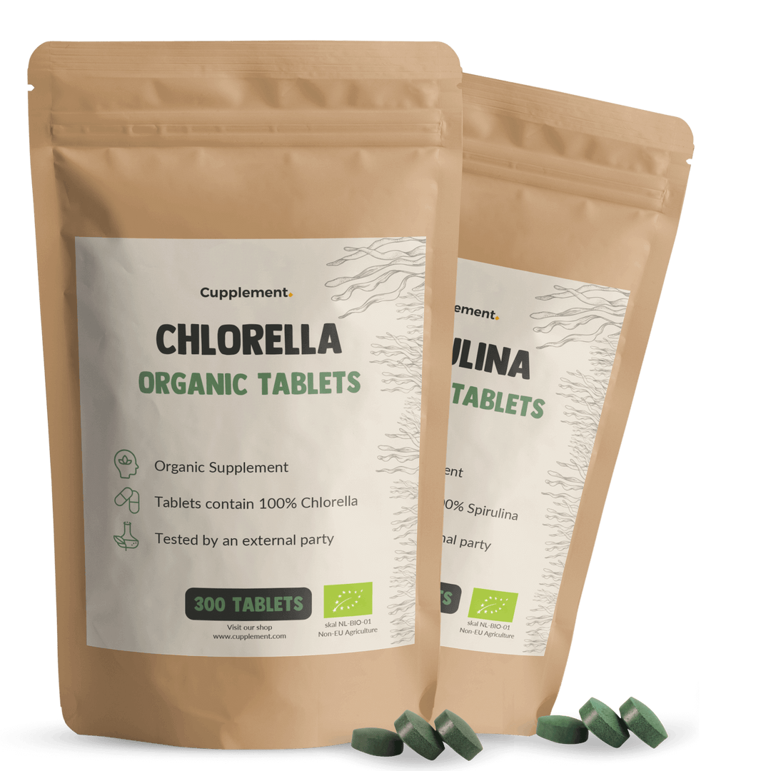 Chlorella Spirulina Tabletten Organic Cupplement Superfood Supplement