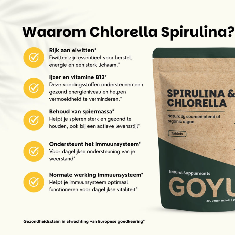 Chlorella Spirulina tabletten goyu supplement superfood