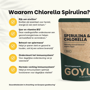 Chlorella Spirulina tabletten goyu supplement superfood
