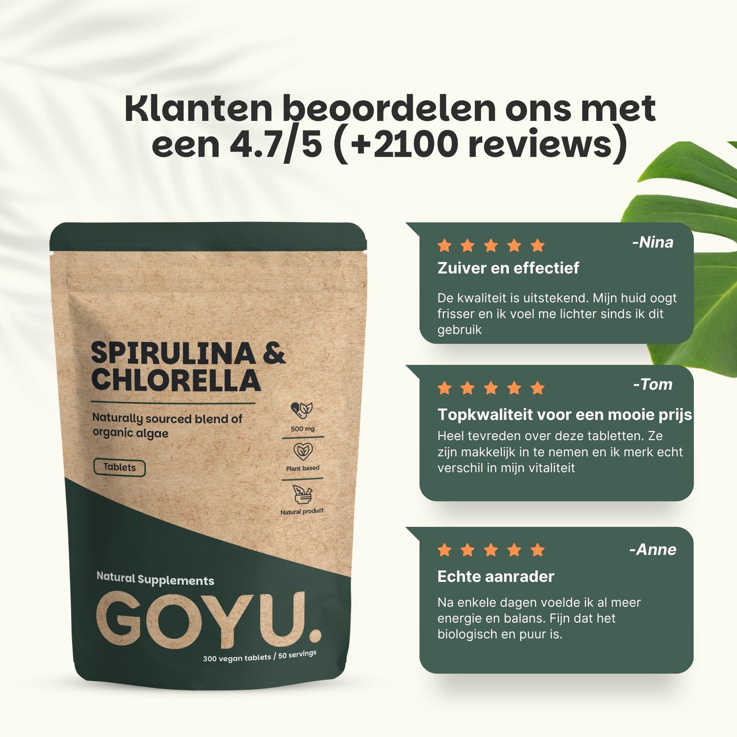 Chlorella Spirulina tabletten goyu supplement superfood