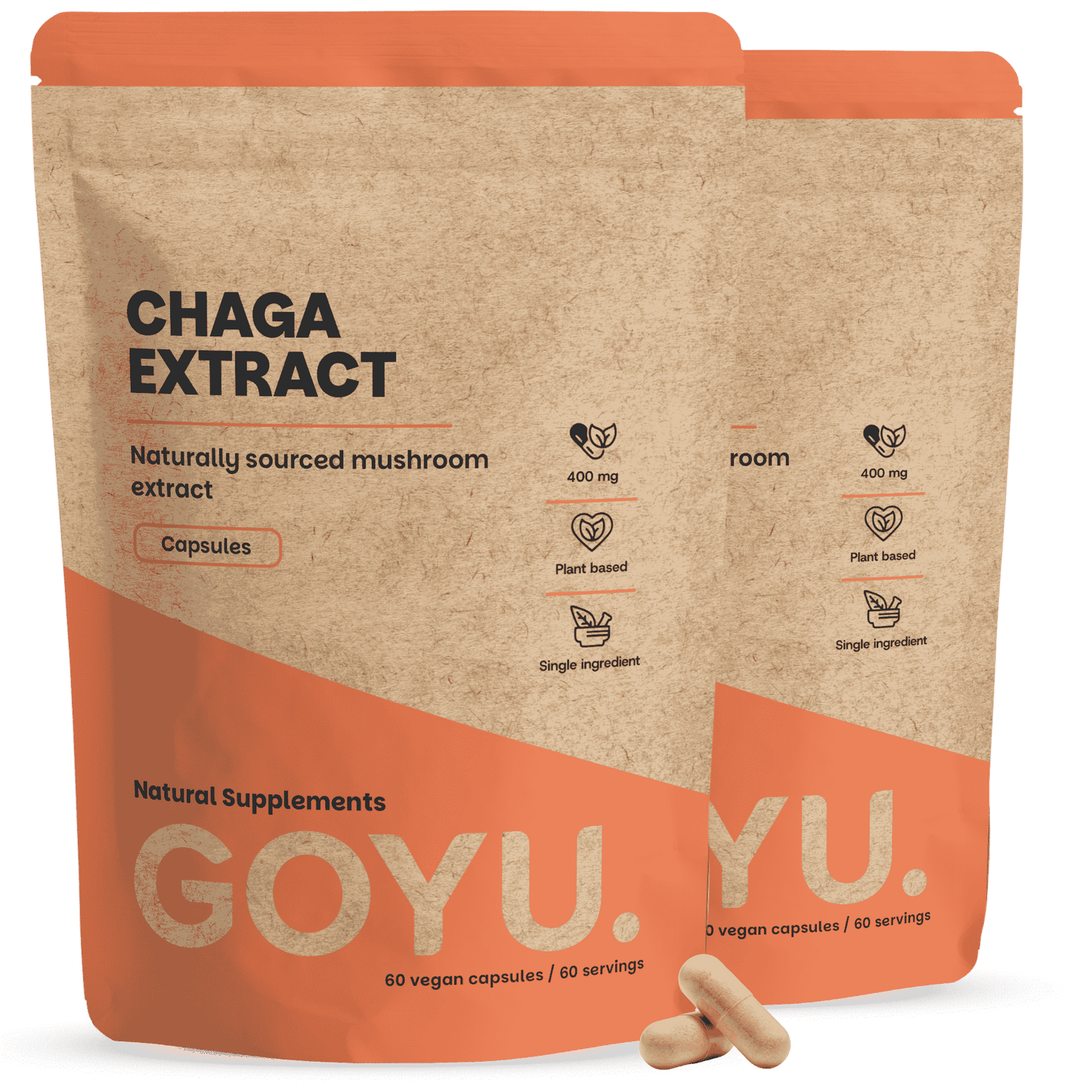 Chaga Extract Capsules 400mg ORGANIC
