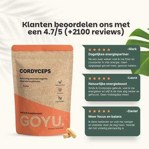 Biologische Cordyceps extract capsules goyu supplement superfood