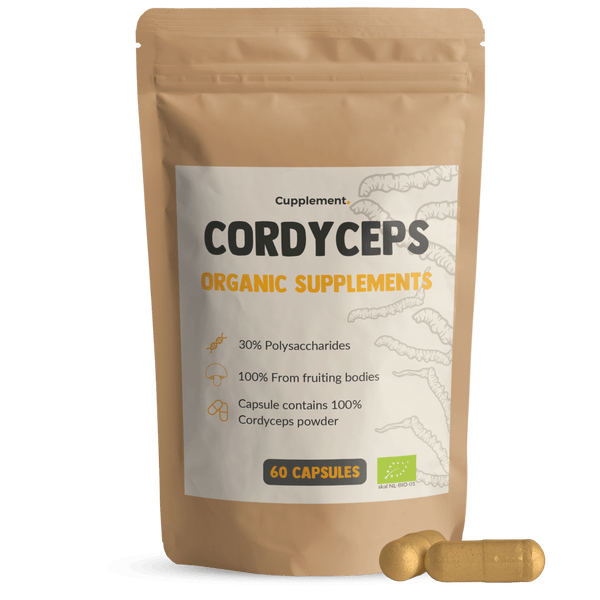 Cordyceps capsules organic 500 mg packshot front