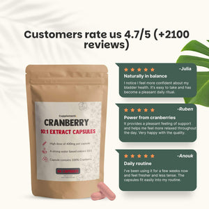 Cranberry extract capsules goyu supplement superfood