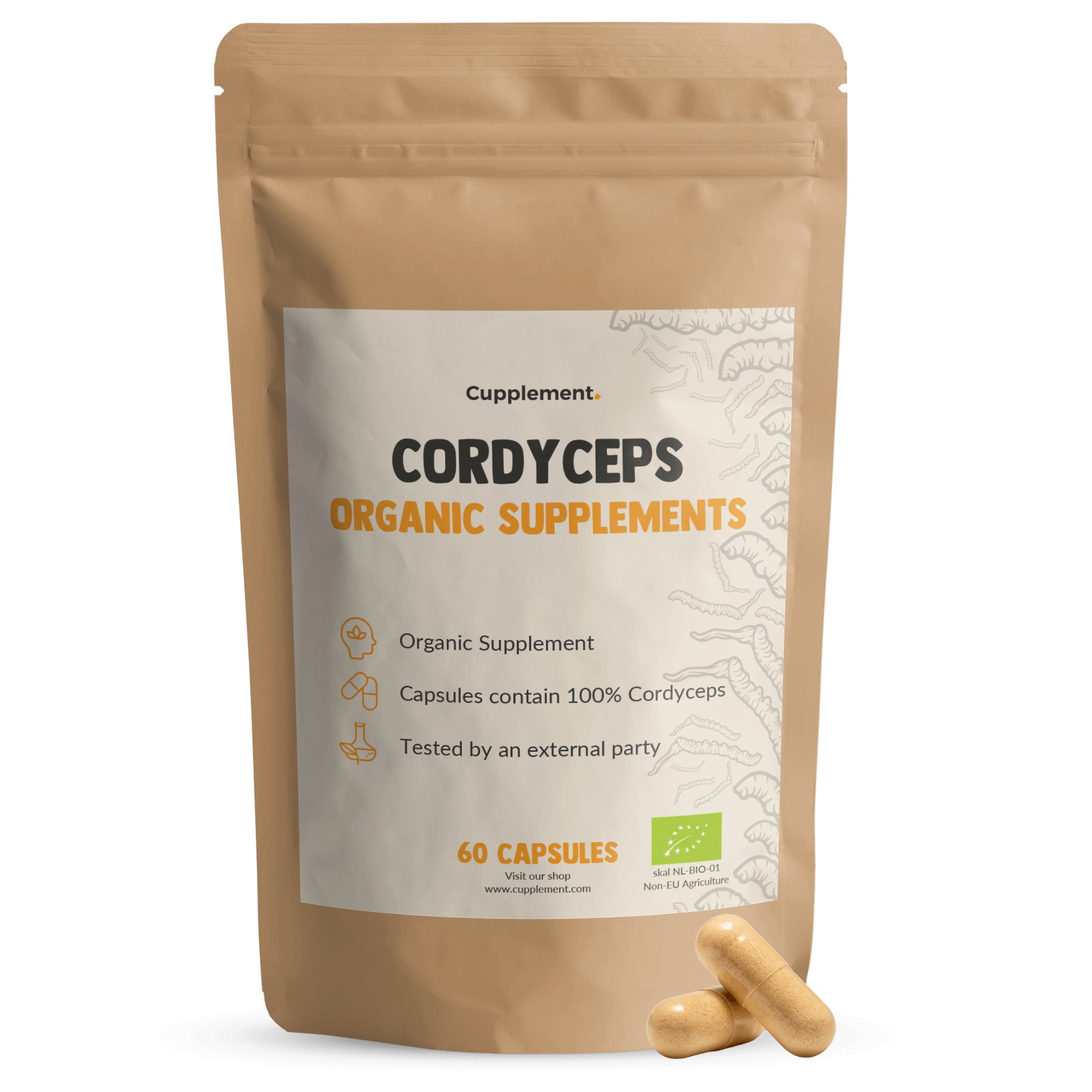 Cordyceps Capsules 500 mg Organic