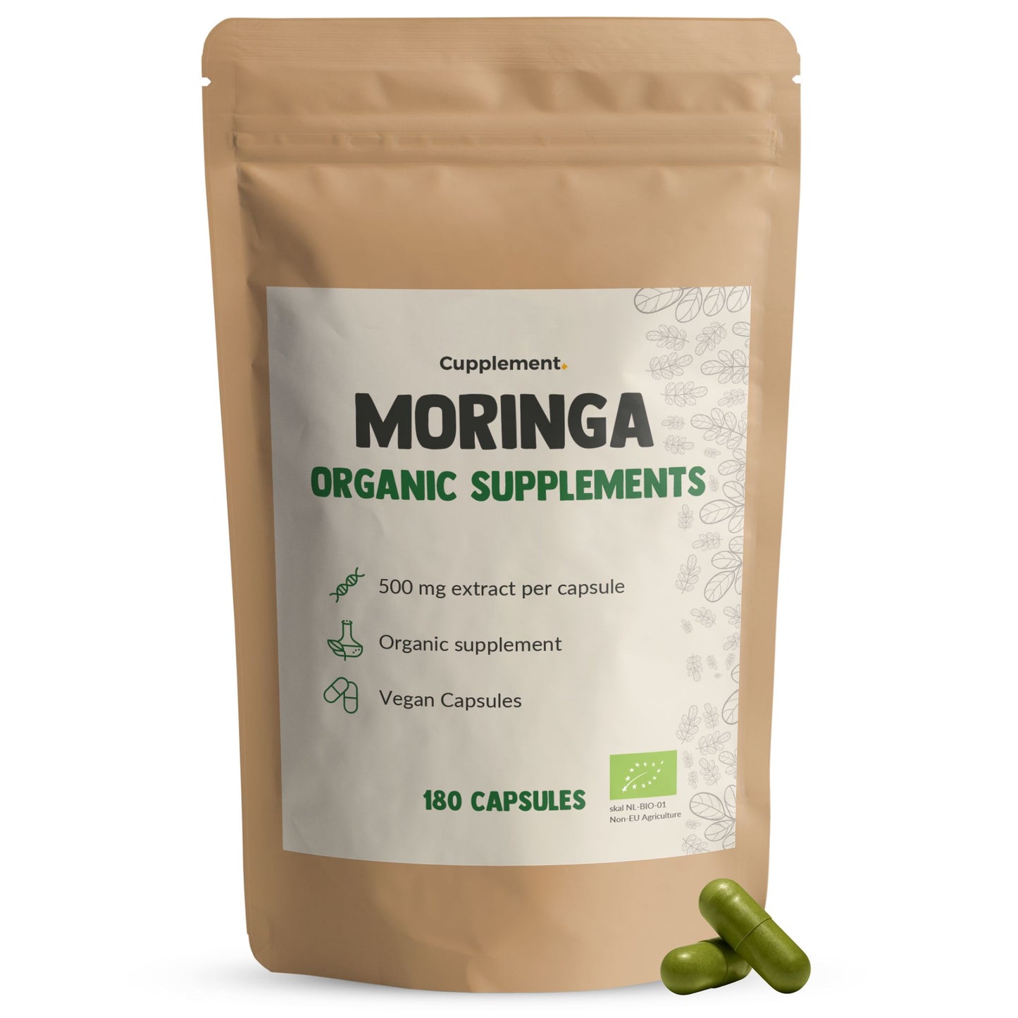 Moringa Capsules 500 mg Biologisch