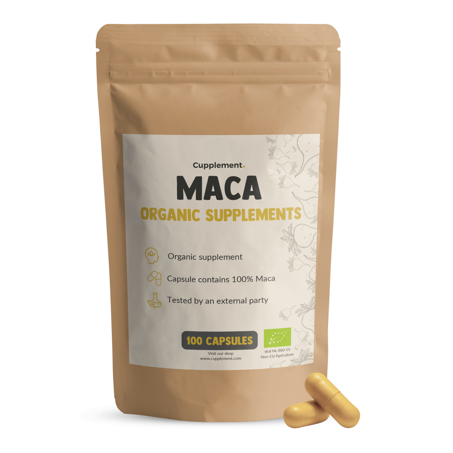 Maca Capsules 500 mg Organic
