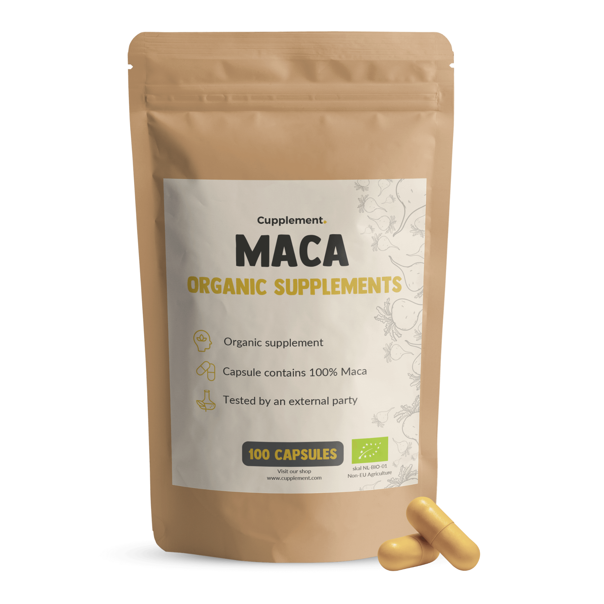Maca Capsules 500 mg Organic