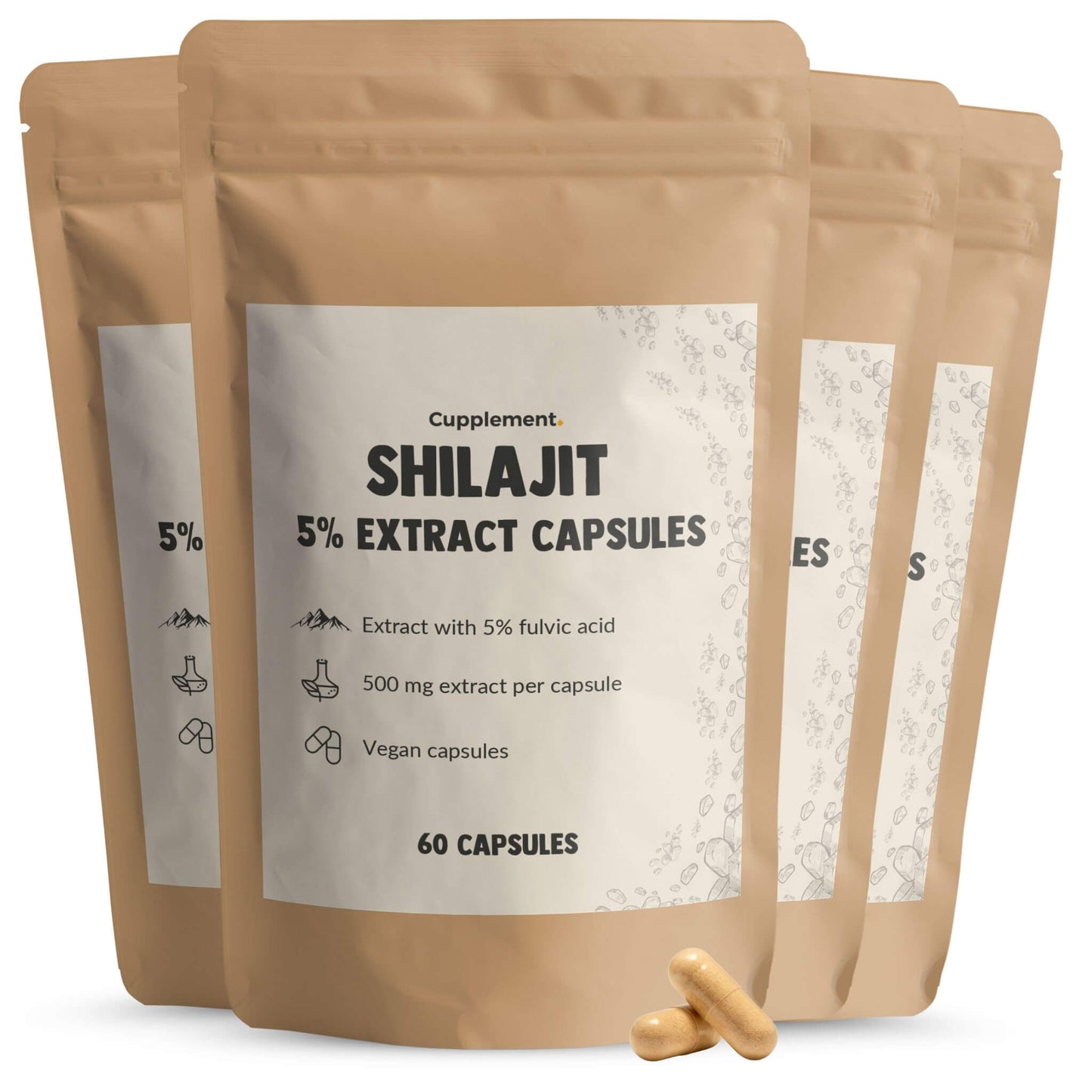 Shilajit Extract (5%) Capsules 500 mg