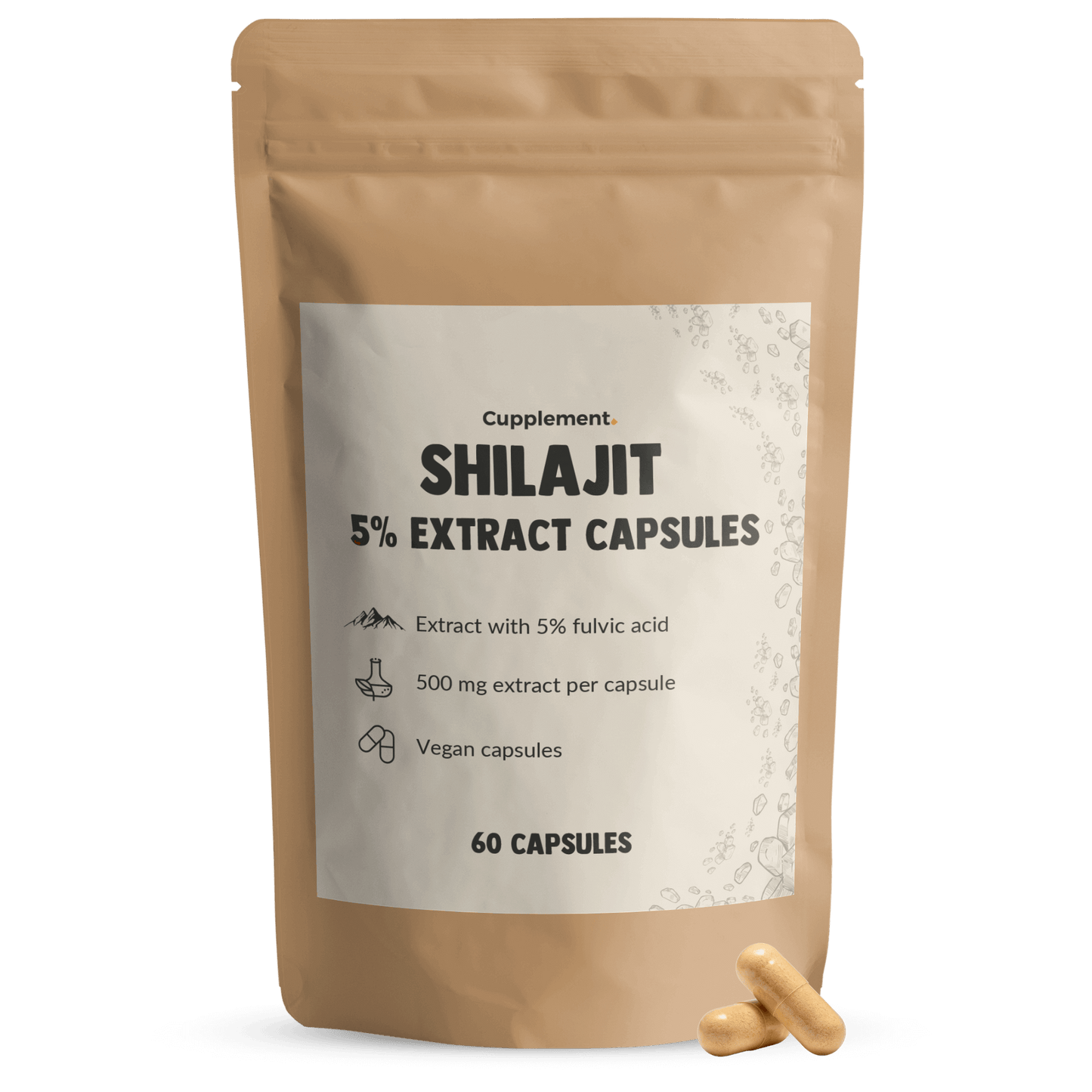 Shilajit Extract (5%) Capsules 500 mg