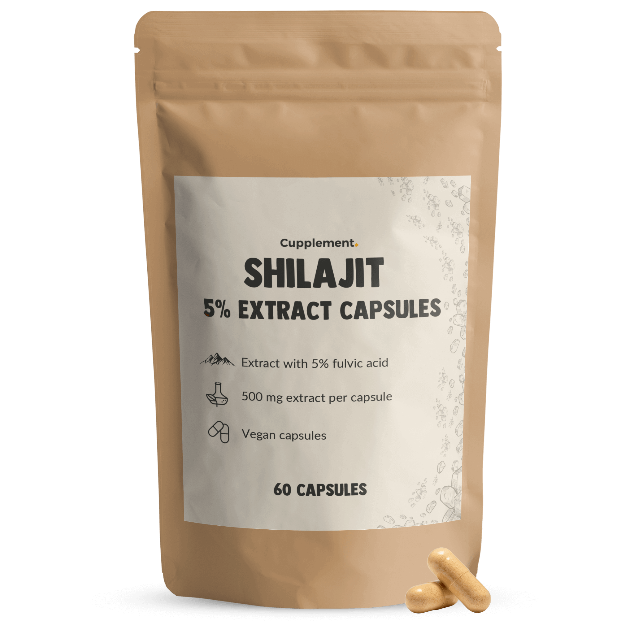 Shilajit Extract (5%) Capsules 500 mg