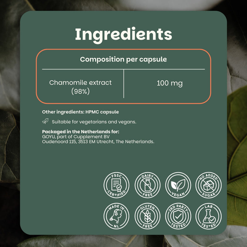 Apigenin extract capsules goyu superfood supplement