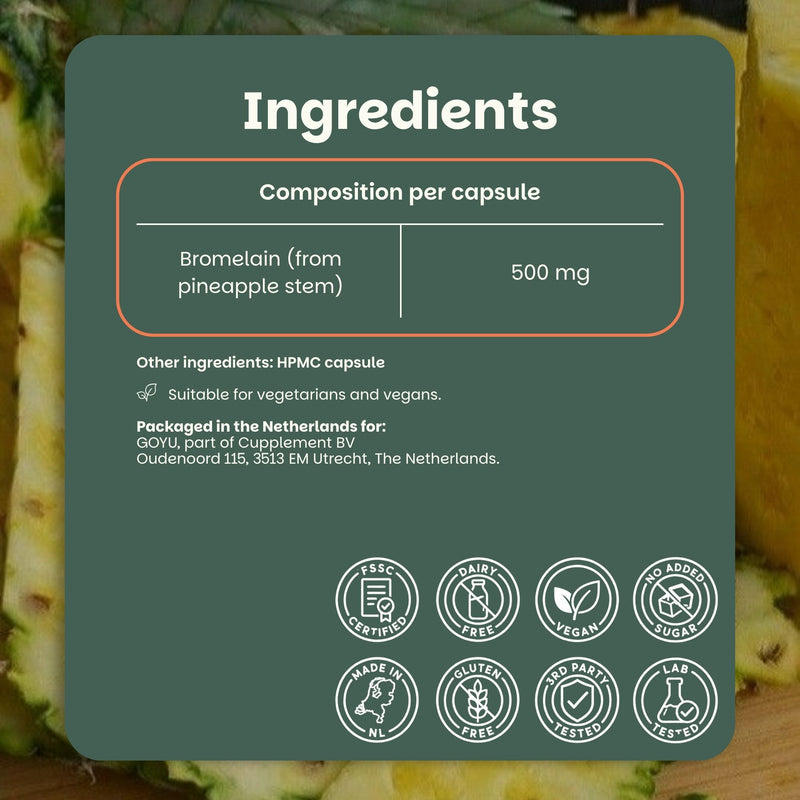 Bromelain Capsules Goyu Supplement Superfood