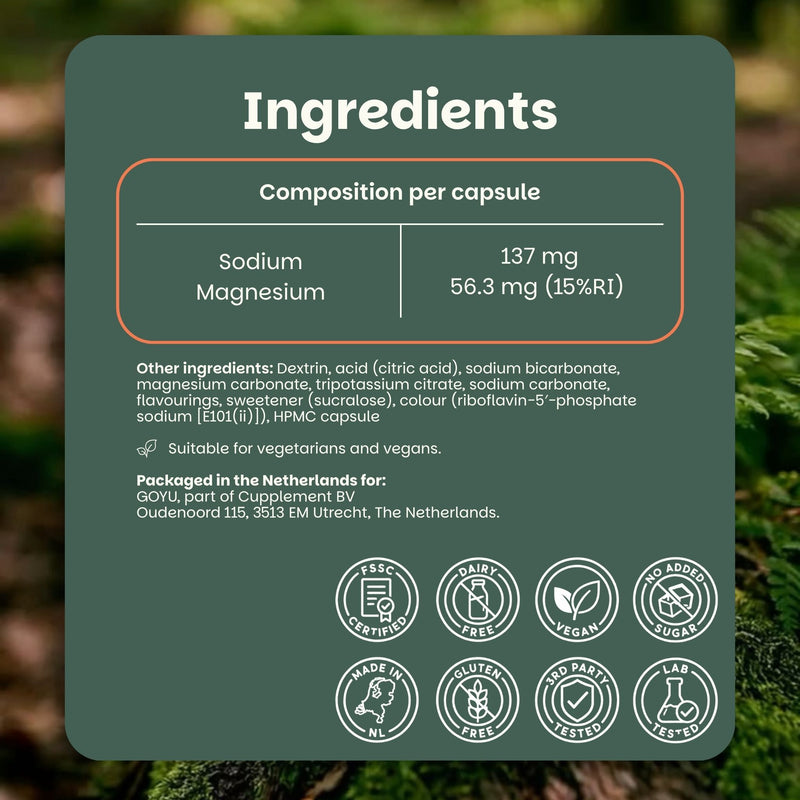 Electrolyte extract capsules goyu superfood supplement