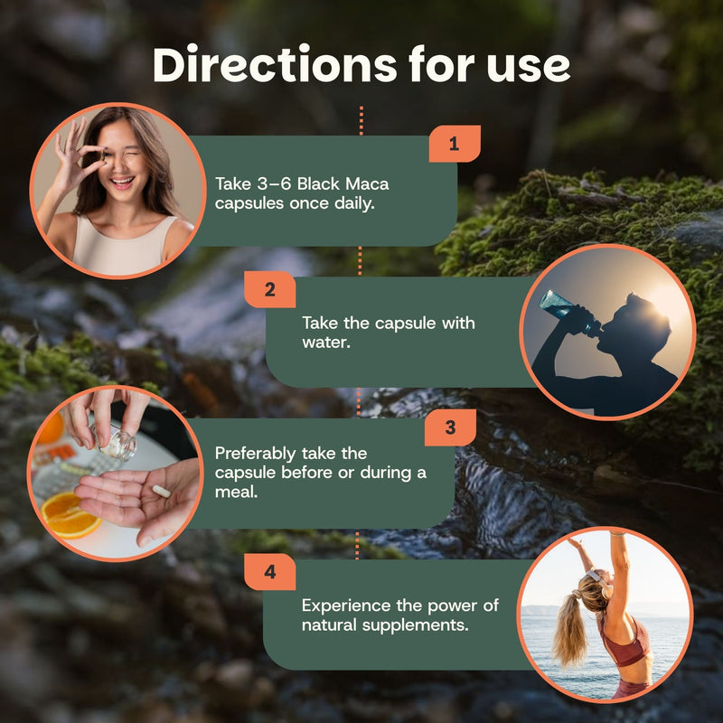 Organic Black Maca Capsules Goyu Superfood SupplementOrganic Black Maca Capsules Goyu Superfood Supplement