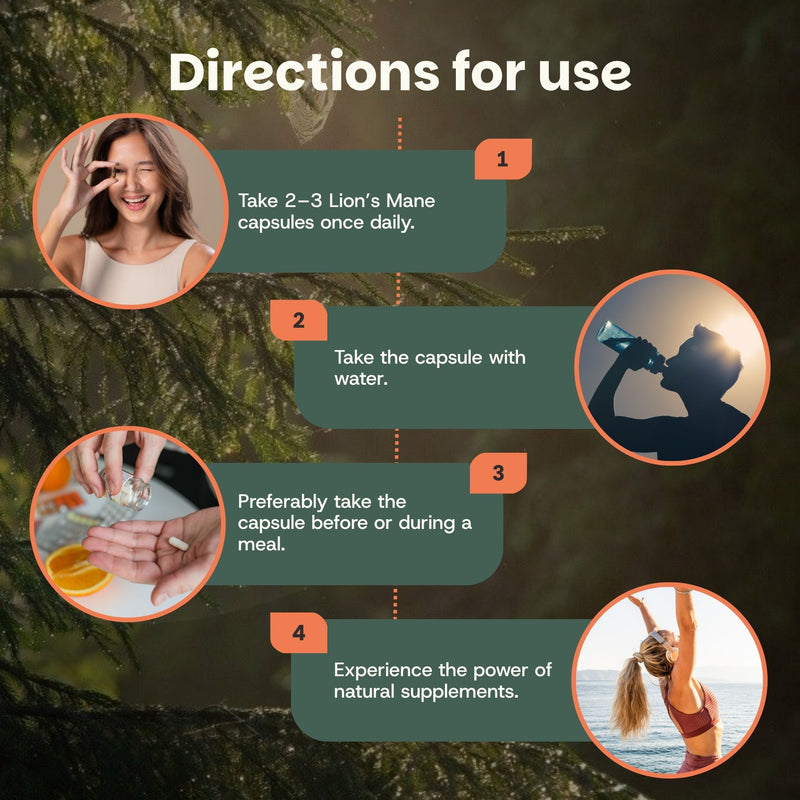 Lions mane capsules goyu supplement superfood