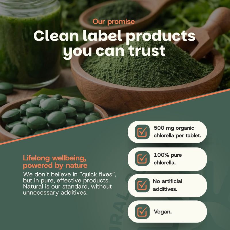 Organic Chlorella tablets goyu superfood supplement