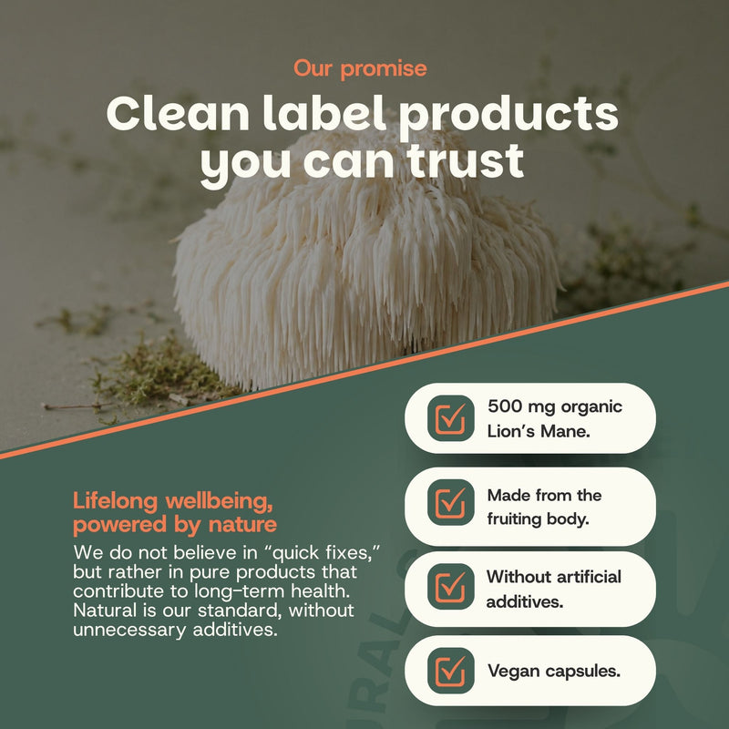 Lions mane capsules goyu supplement superfood