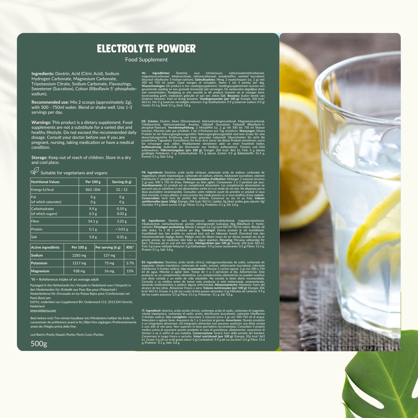 Elektrolyten extract capsules goyu superfood supplement