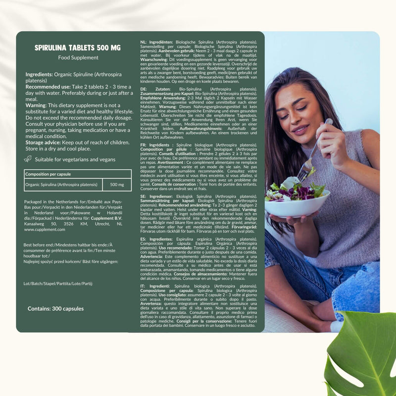 Spirulina Tabletten 500 mg Biologisch