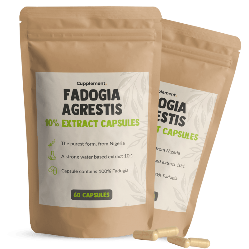 Fadogia Agrestis 100mg capsules packshot front Cupplement Superfood Supplement