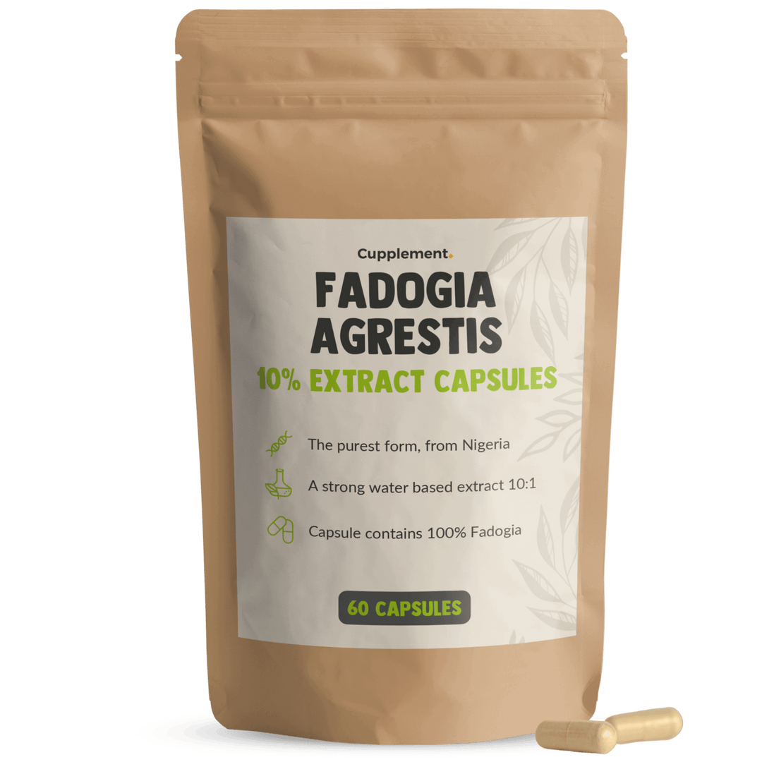 Fadogia Agrestis 100mg capsules packshot front Cupplement Superfood Supplement