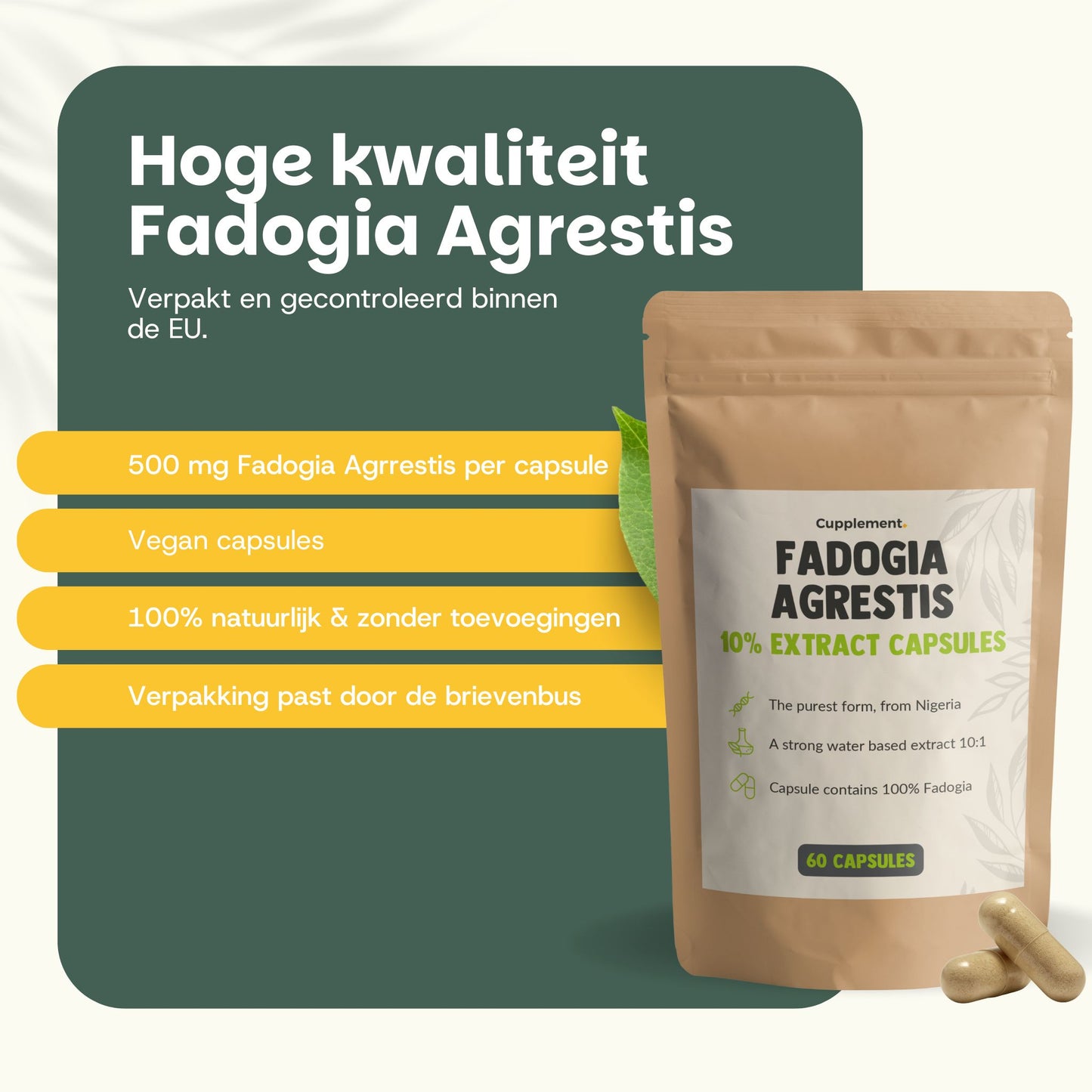 Fadogia Agrestis capsules goyu superfood supplement