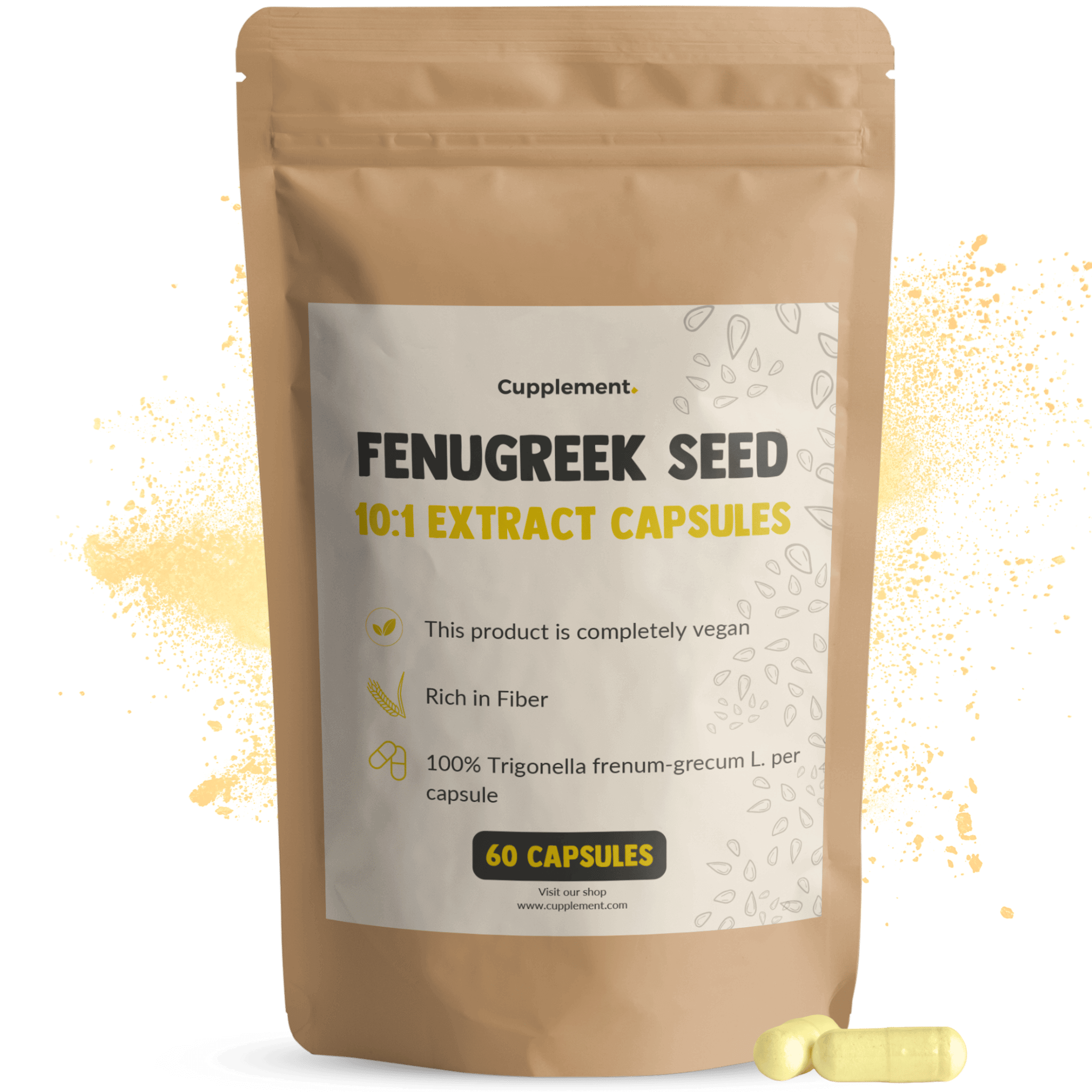 Fenugreek seed capsules goyu supplement superfood