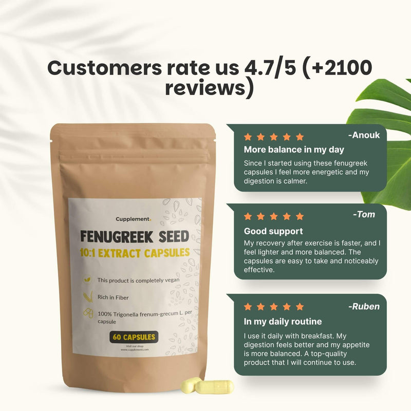 Fenugreek seed capsules goyu supplement superfood