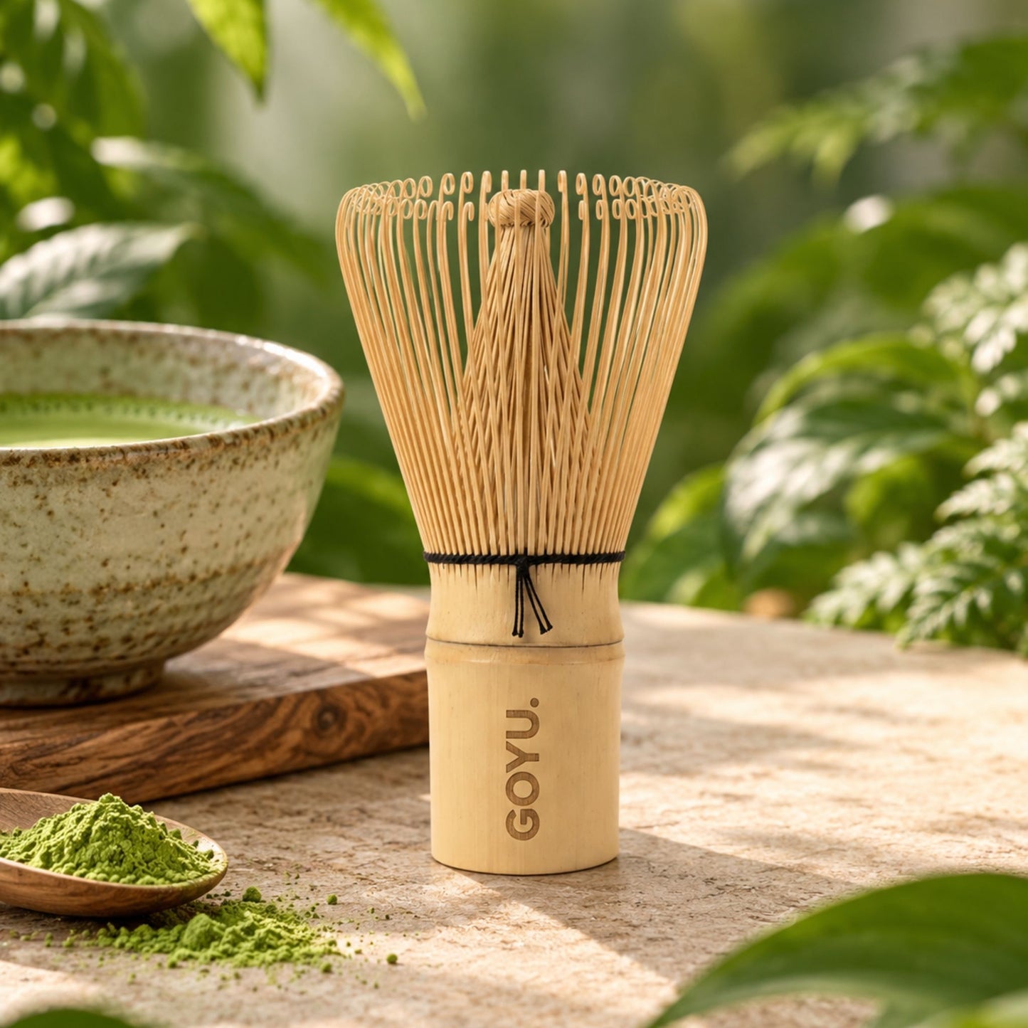GOYU bamboe matcha whisk productfoto