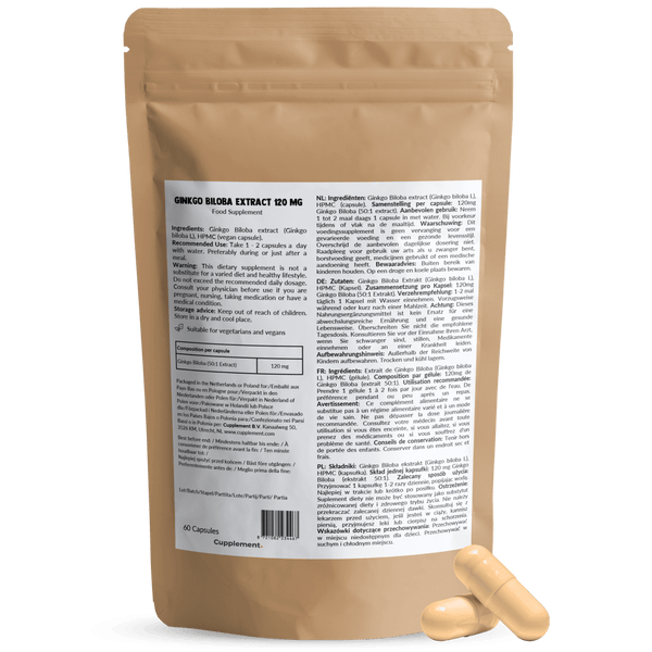 Ginkgo Biloba extract capsules goyu supplement superfood