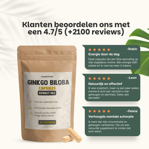 Ginkgo Biloba extract capsules goyu supplement superfood