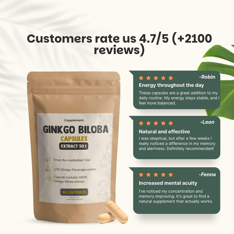 Ginkgo Biloba extract capsules goyu supplement superfood