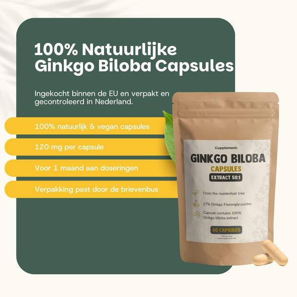 Ginkgo Biloba extract capsules goyu supplement superfood