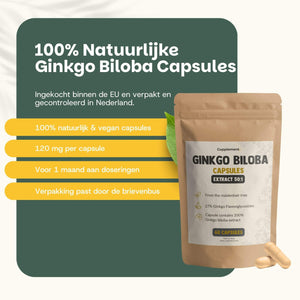 Ginkgo Biloba extract capsules goyu supplement superfood